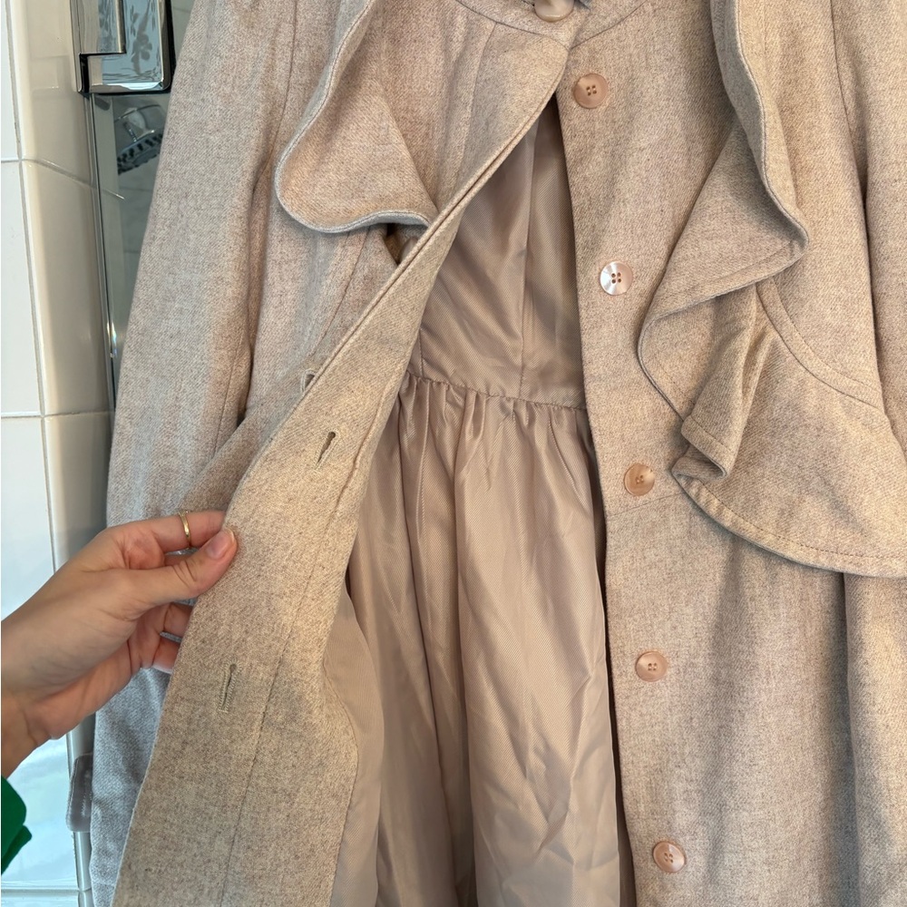 Women's Coat - Cream - Picture 3 of 7